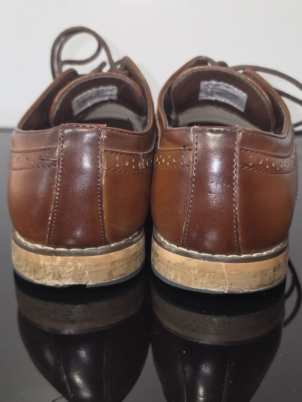 Stacy Adams Dickinson Cap Toe Oxford Tan Dress Shoe Boy's Size 3